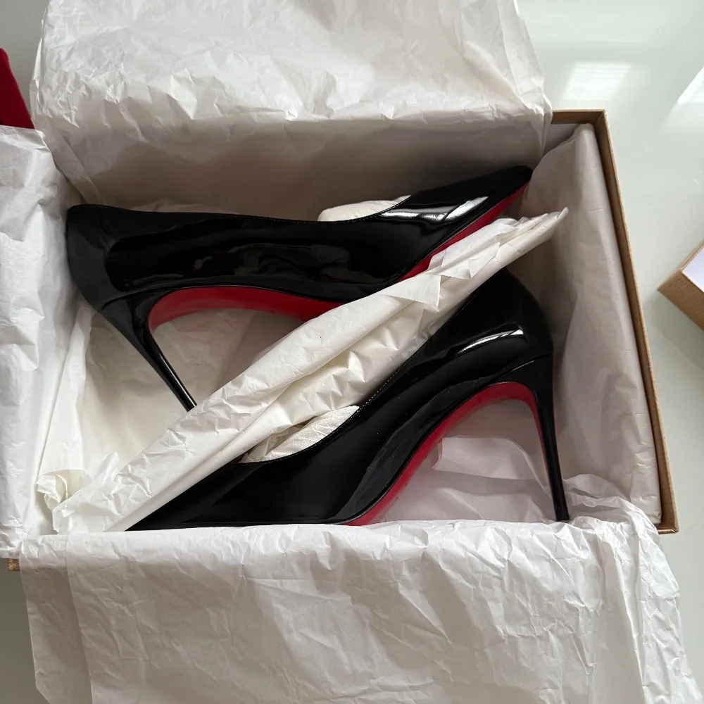 Christian Louboutin Kate 85mm Patent Pump - 36.5 - Picture 3 of 10